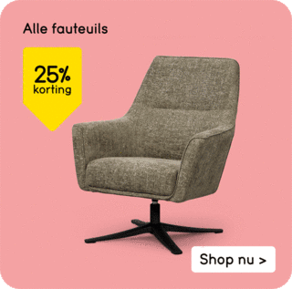 Alle fauteuils 25% korting