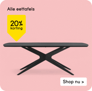 Alle eettafels 20% korting