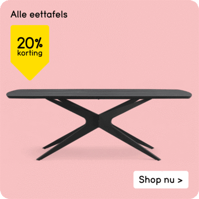 Alle eettafels 20% korting