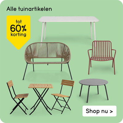 Alle tuinartikelen tot 60% korting
