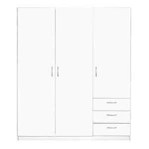 Kledingkast Varia 3-deurs - wit - 175x146x50 cm