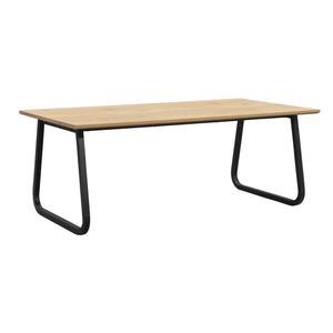 Eettafel Brigitte rechthoekig - naturel/zwart - 200x100 cm