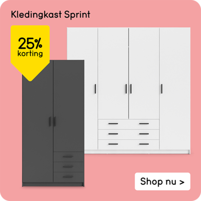 Kledingkast Sprint 25% korting
