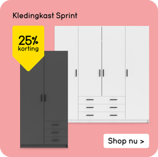 Kledingkast Sprint 25% korting