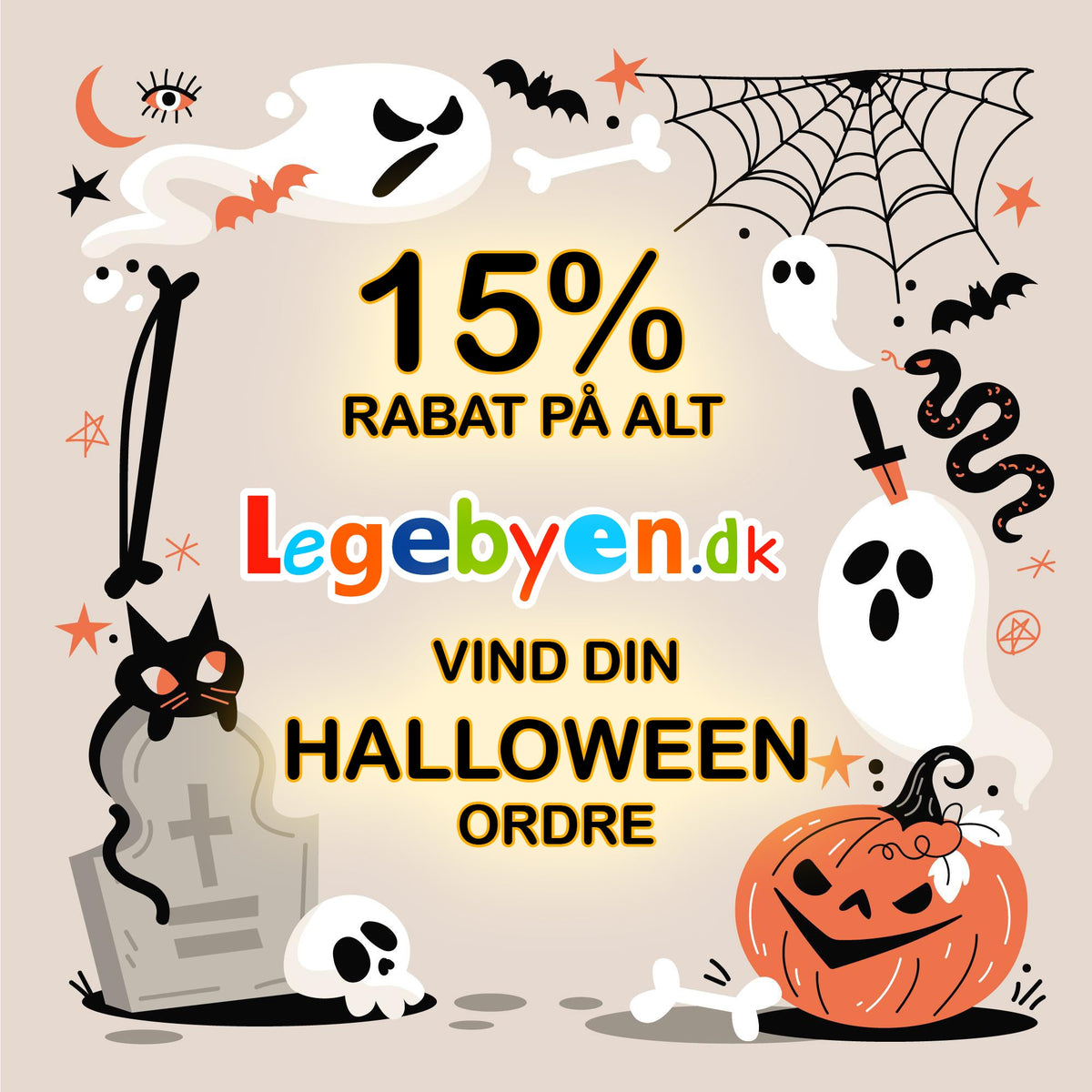 Køb ind til Halloween på Legebyen.dk