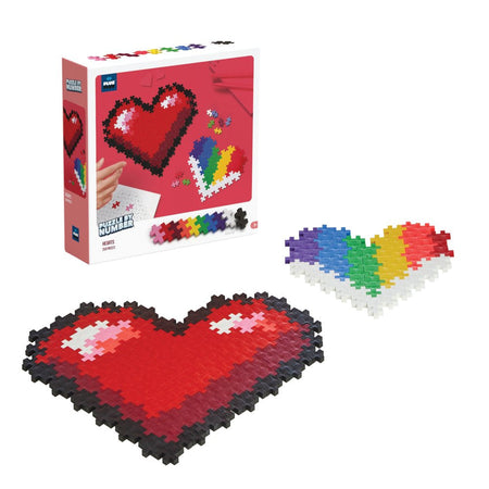 Plus-Plus Puzzle-By-Number - Hjerter - 250 stk - Fra 5 år.