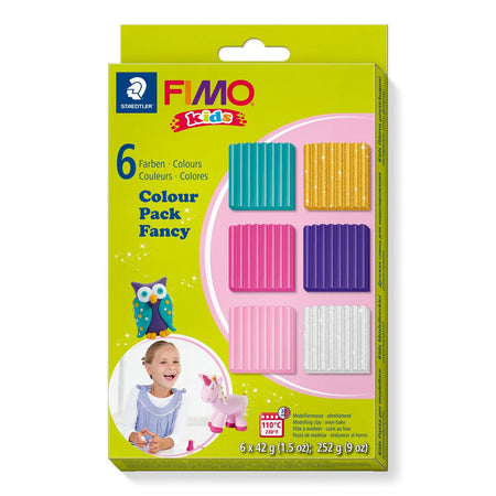 FIMO Kids modellervoks - Sampak 6 stk - Fancy