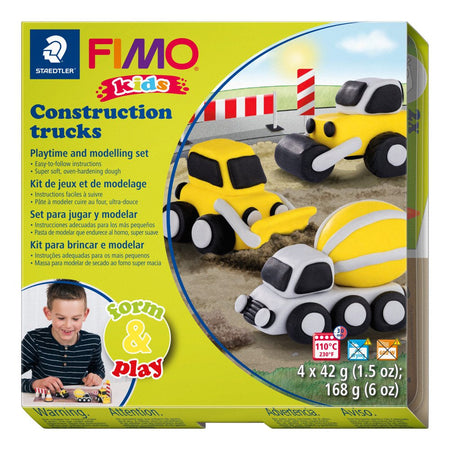 FIMO Kids modellervoks - BYGGEPLADS 🏗️🚧