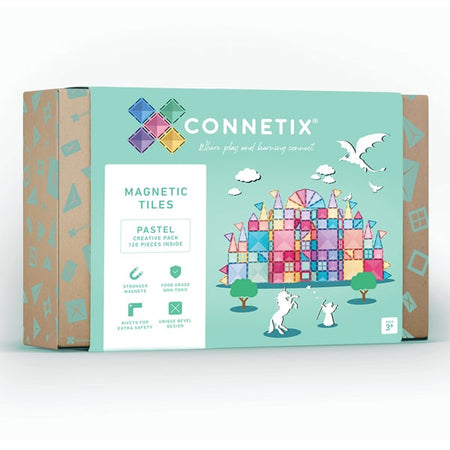 Connetix - Kreativ Magnetisk Legetøj - Pastelfarver - 120 dele.