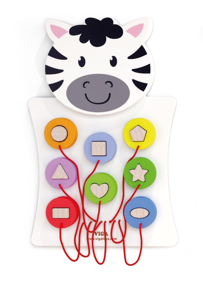 Image of Aktivitetstavle i træ - Zebra