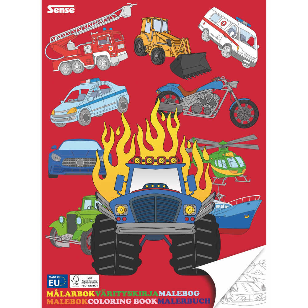 Image of Malebok med kjøretøy, 36 sider