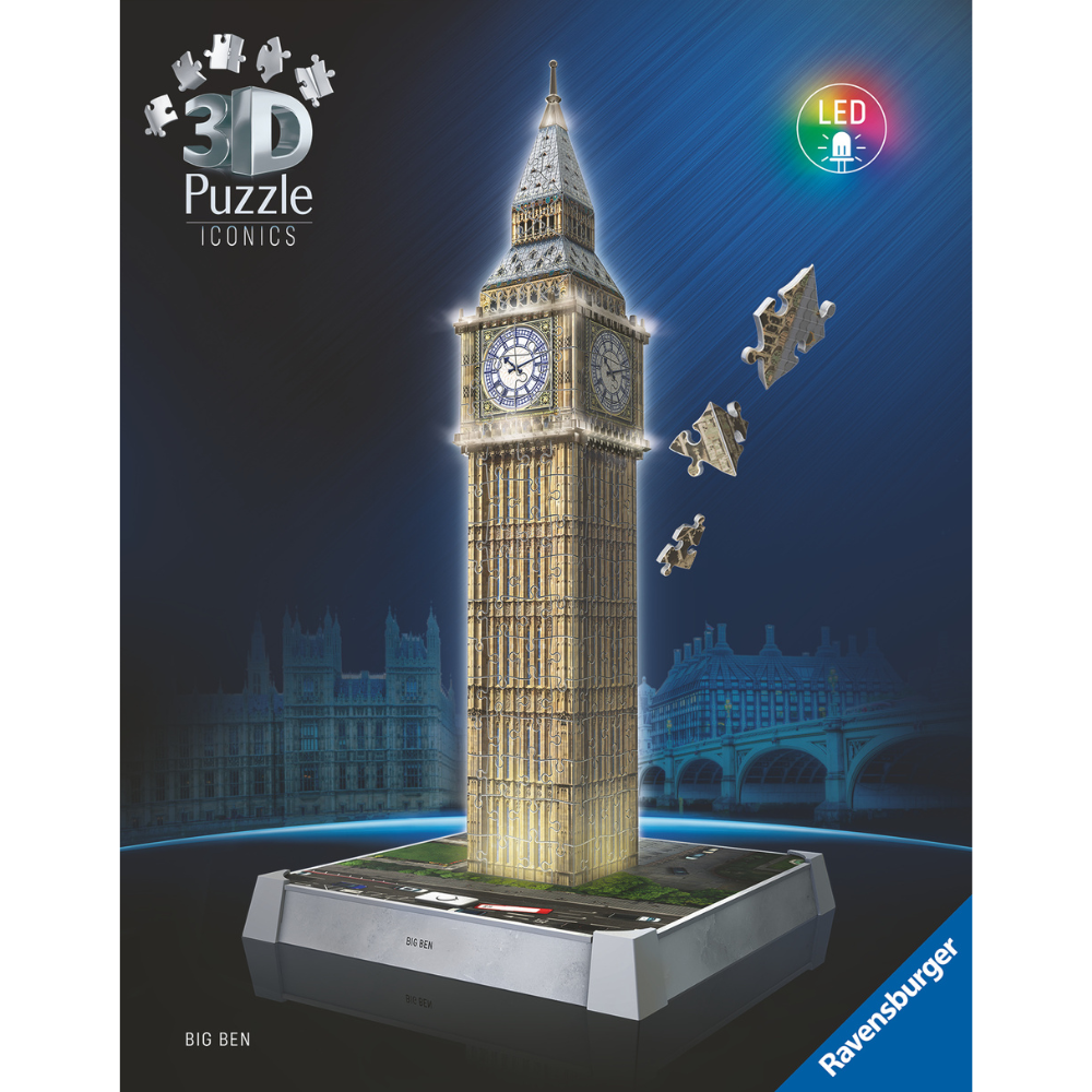 Image of 3D LED-puslespill med 216 brikker - Big Ben