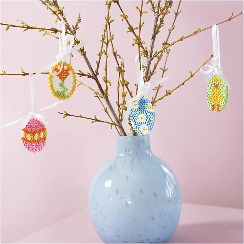 Image of Påskepose - Lag påskeegg av rørperler, 4 stk.