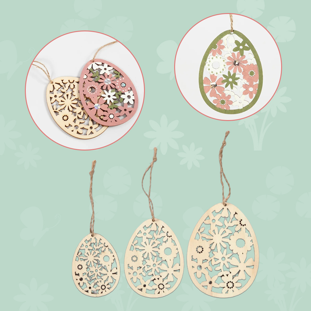Image of Mal påskeegg til oppheng, 3 stk