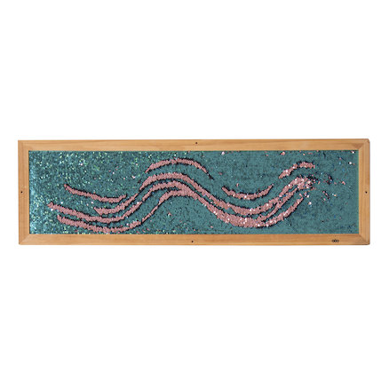 Image of Veggpanel m. pailletter - Aqua/Pink, 1 stk