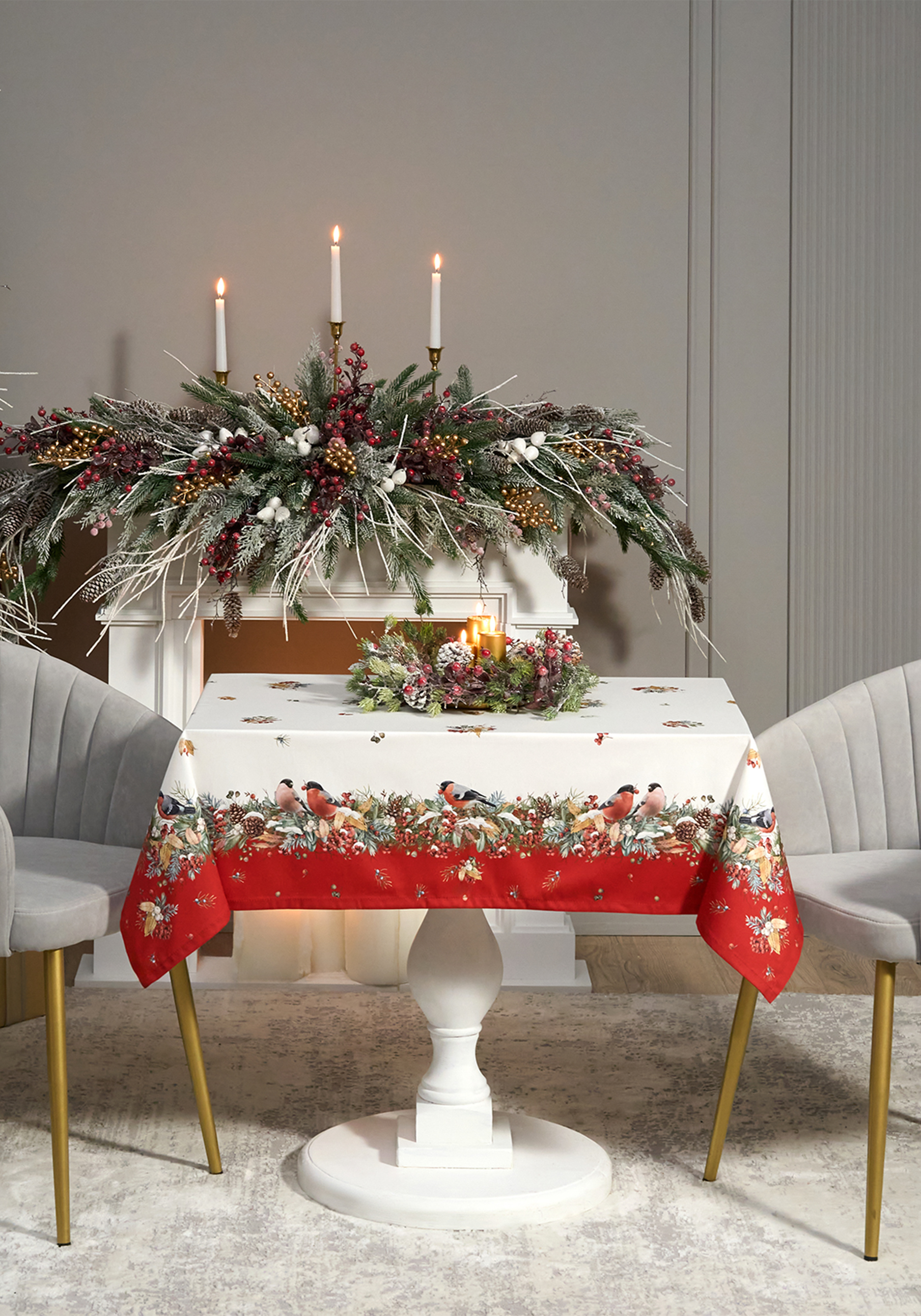 Скатерть "Снегири"