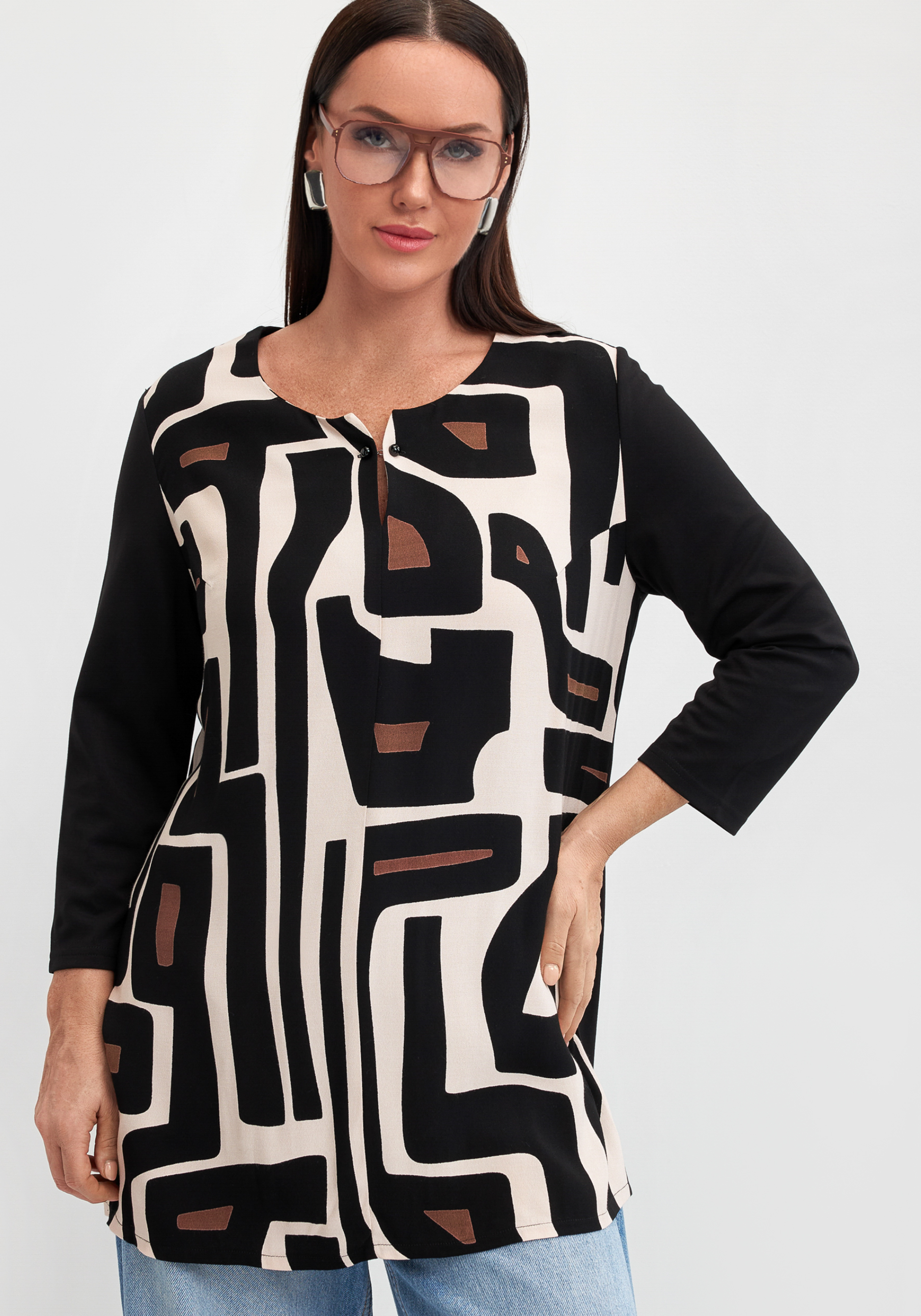 Блуза с крафическим принтом "Лола"