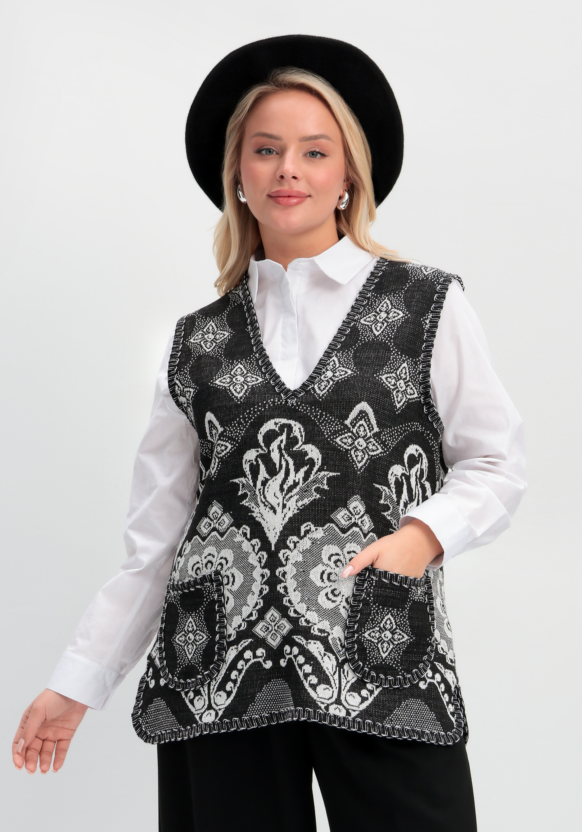 Жилет из шерсти "Ласковое тепло"