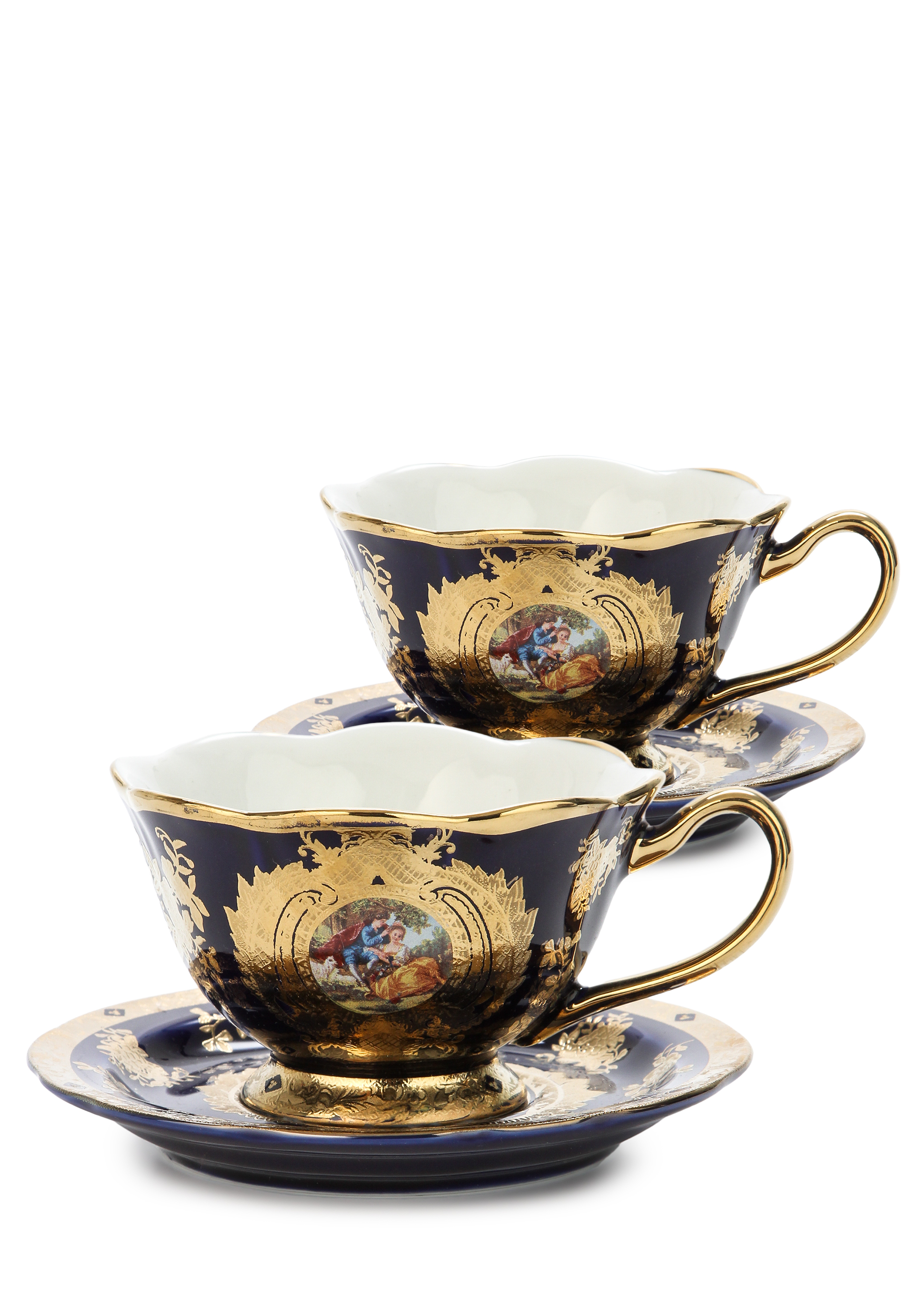 Чайная пара кобальт "Мадонна", 2 шт.