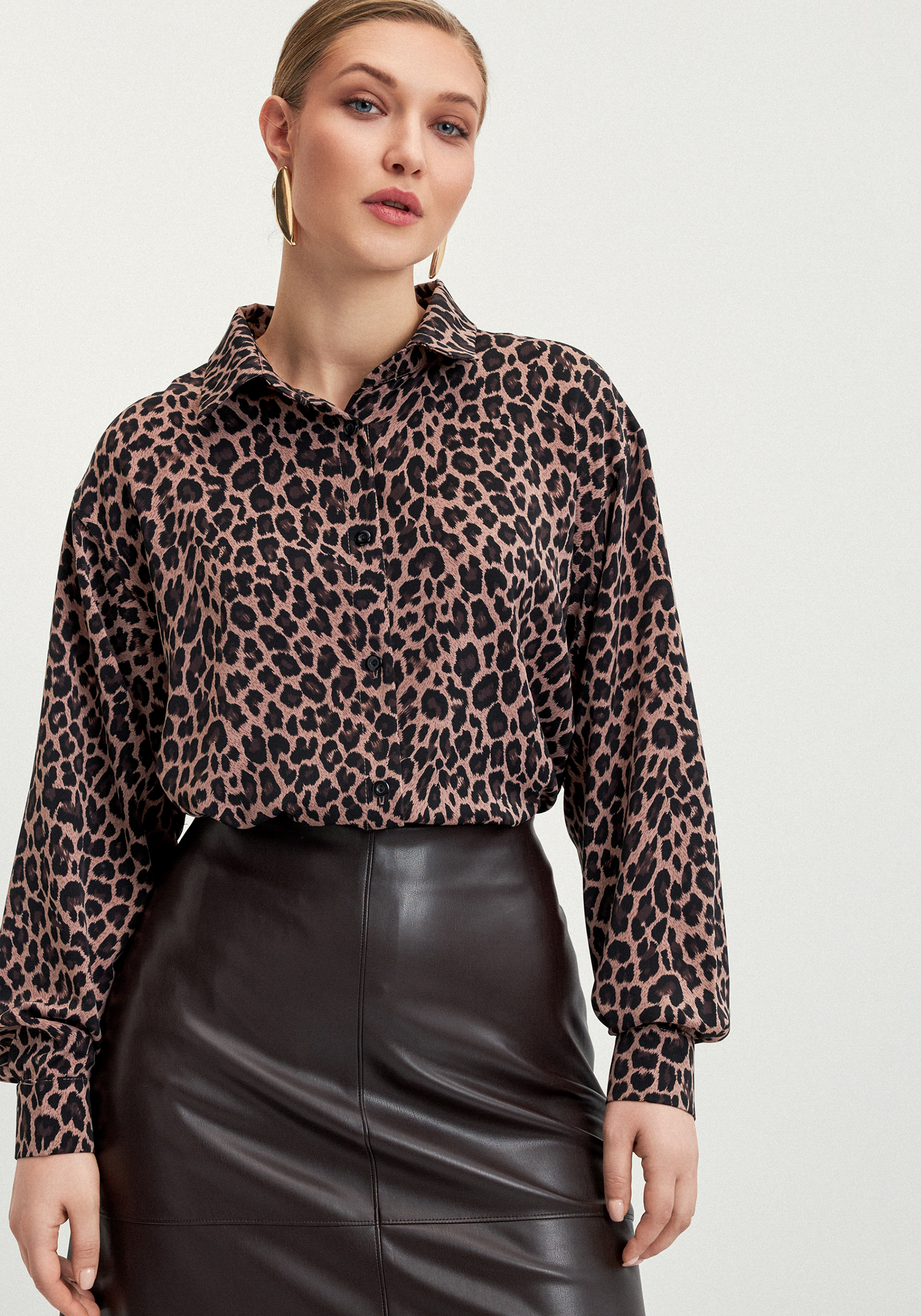 Блуза с леопардовым принтом "Виталина"