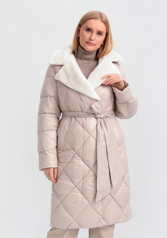 Пуховик со съемным капюшоном 