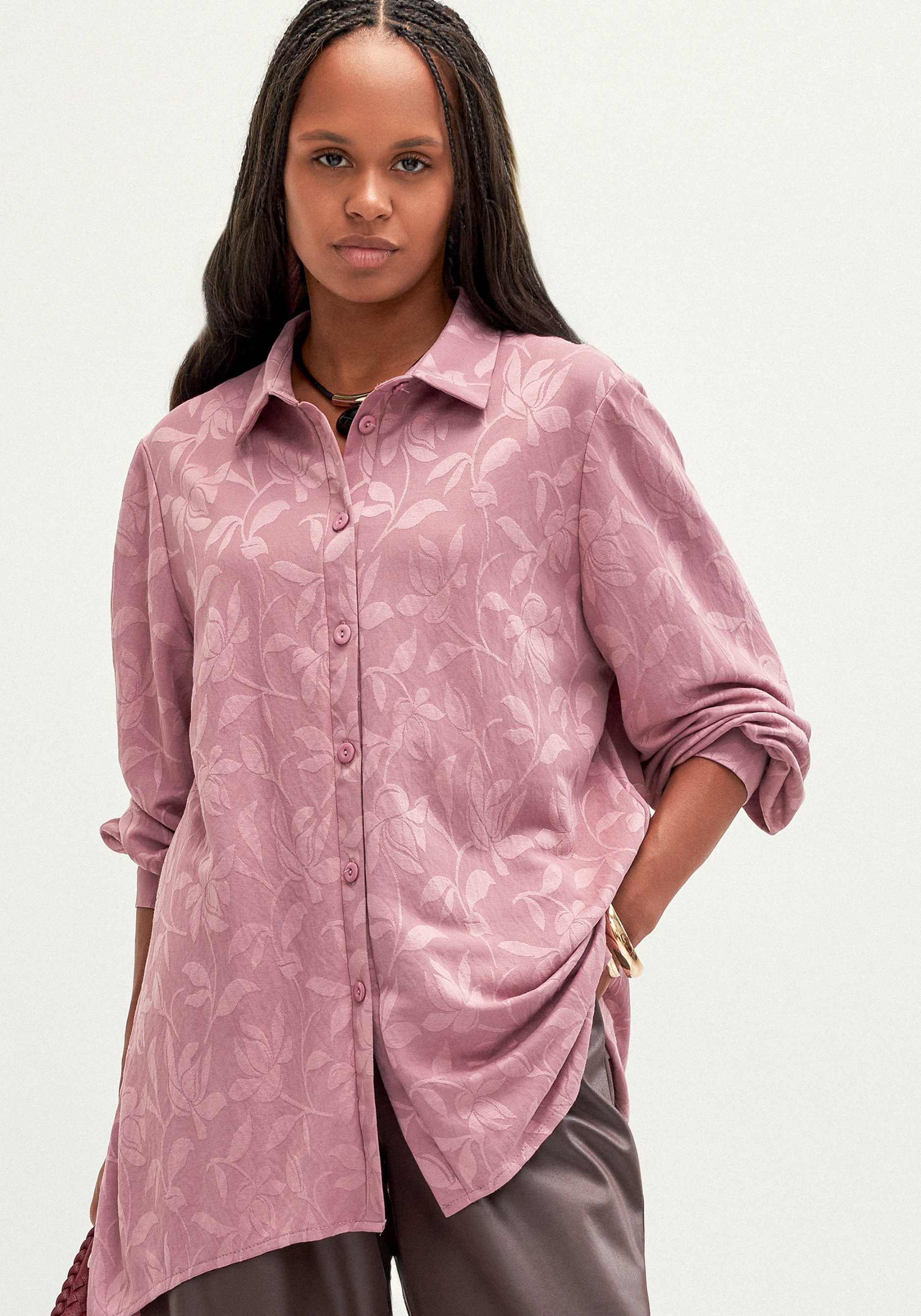 Туника трикотажная с жаккардовым рисунком