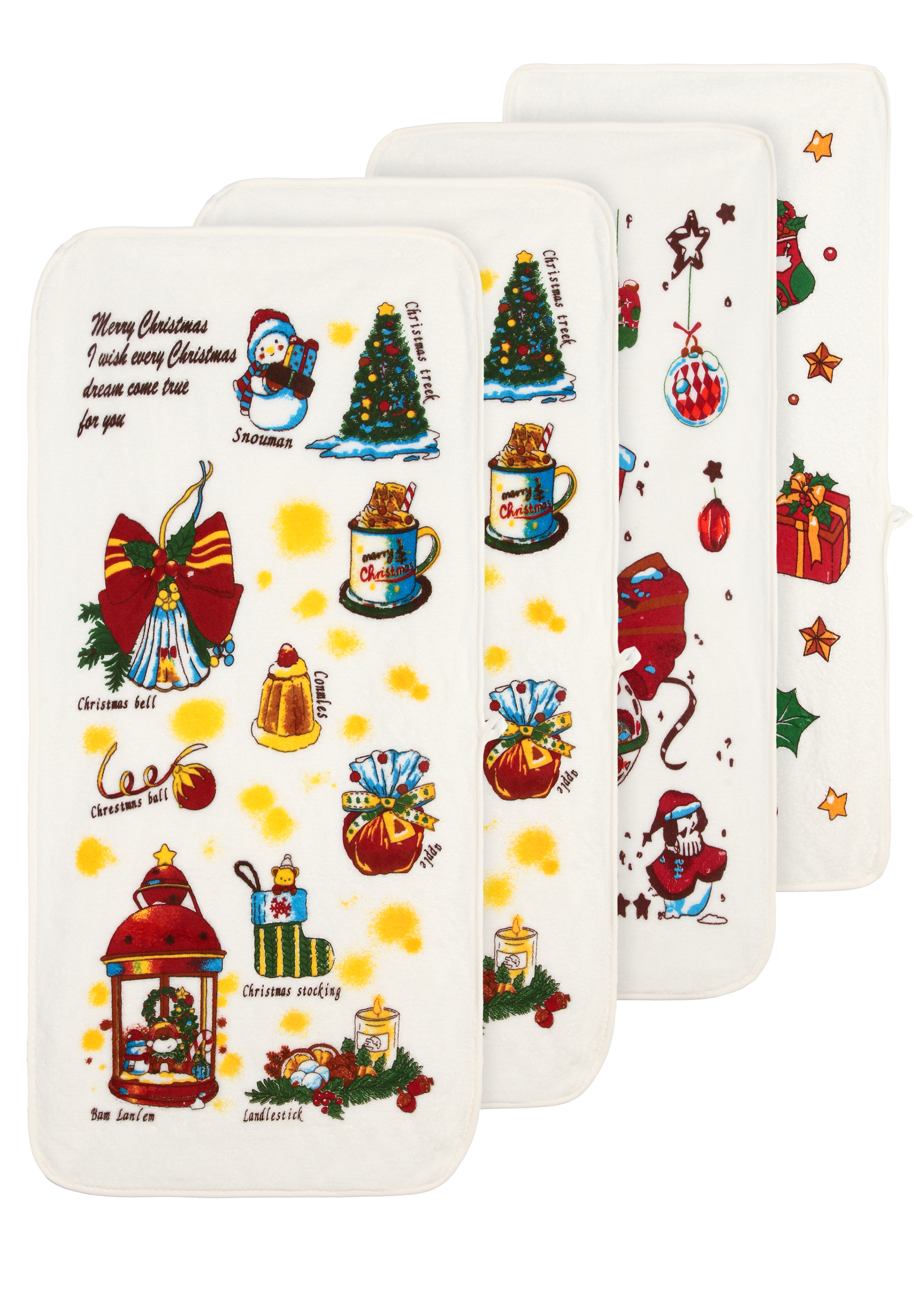 Полотенца кухонные "Праздник", 4 шт.