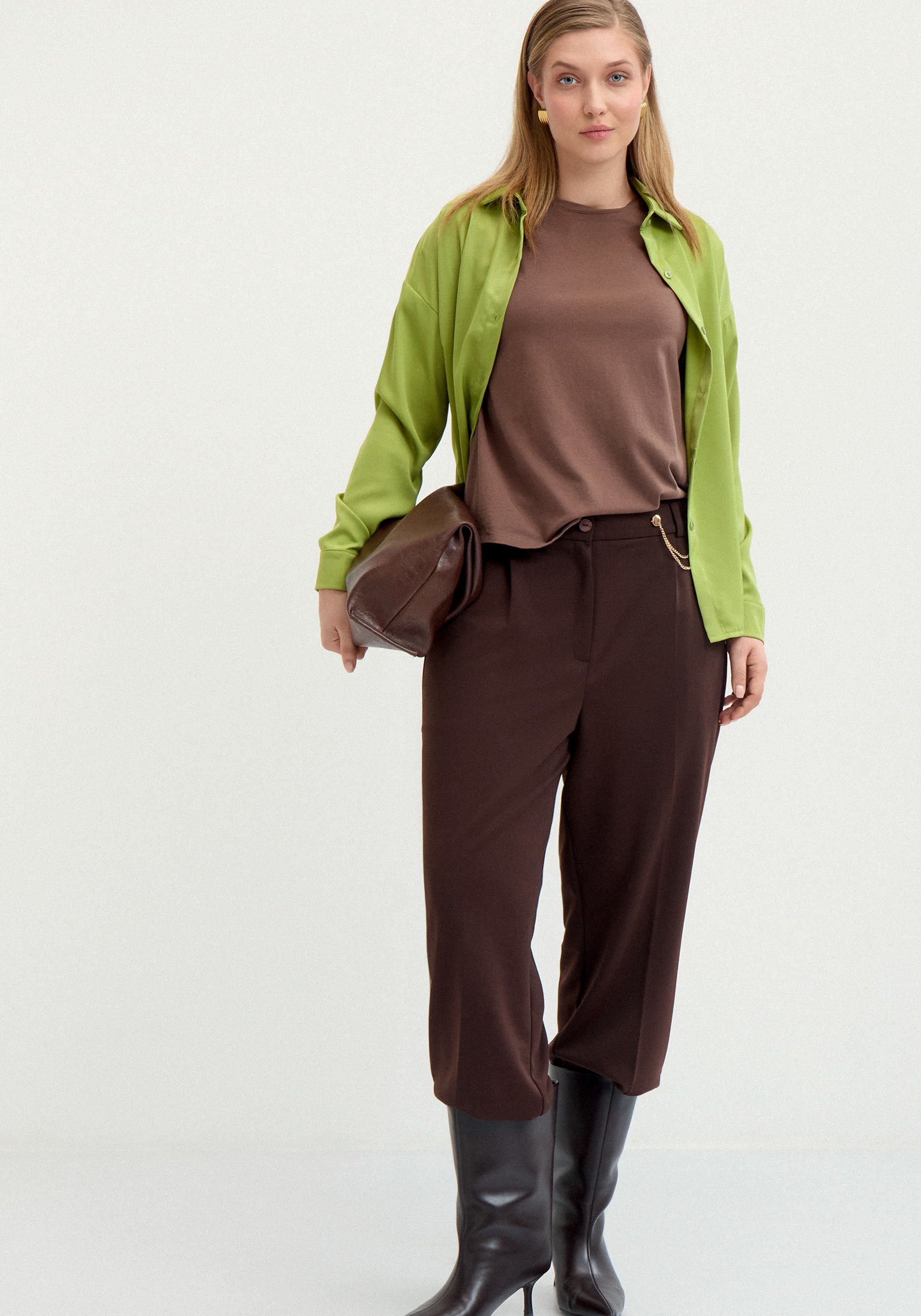 Брюки прямые с дeкором