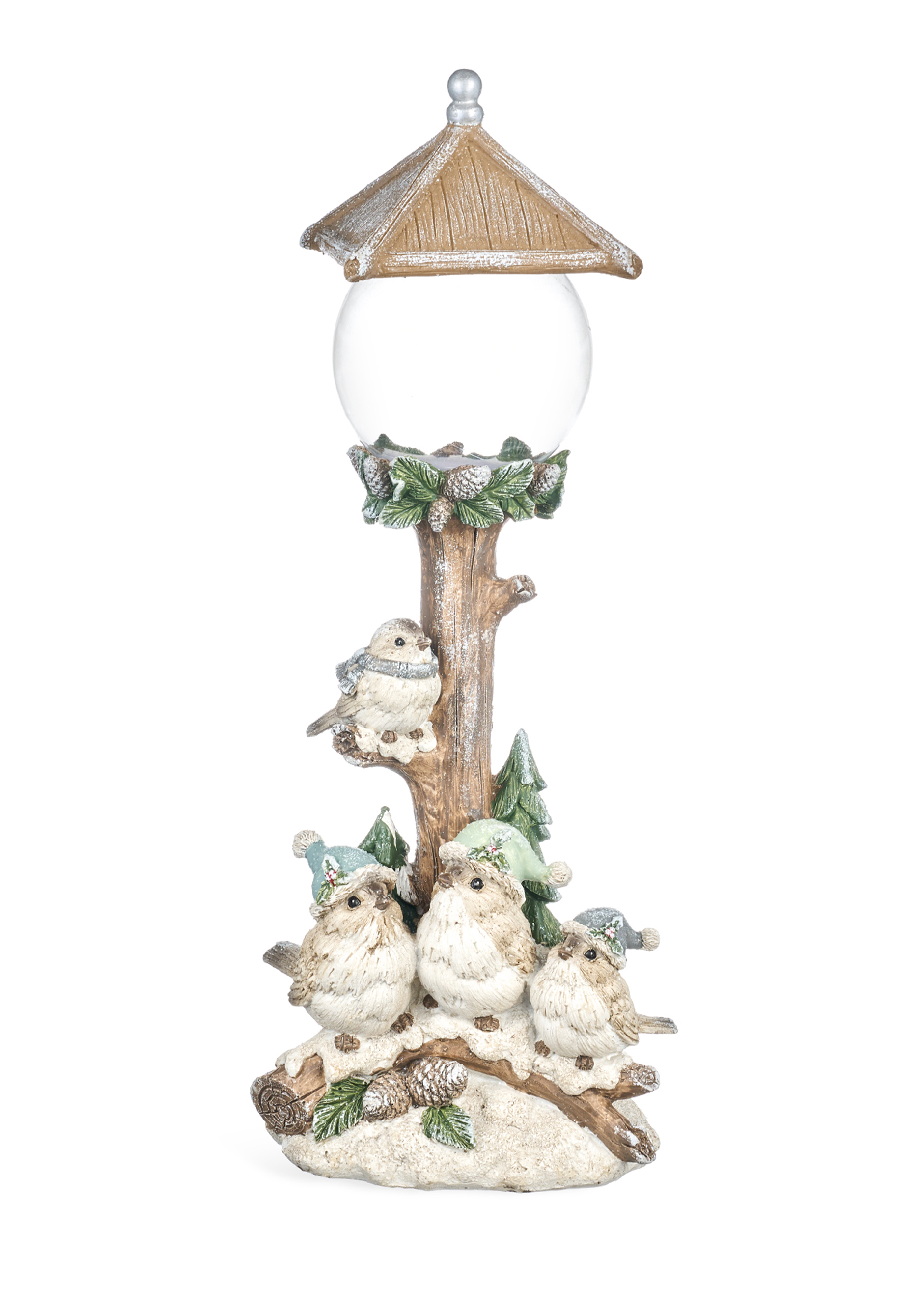 Фигурка "Фонарь с птичками" с подсветкой