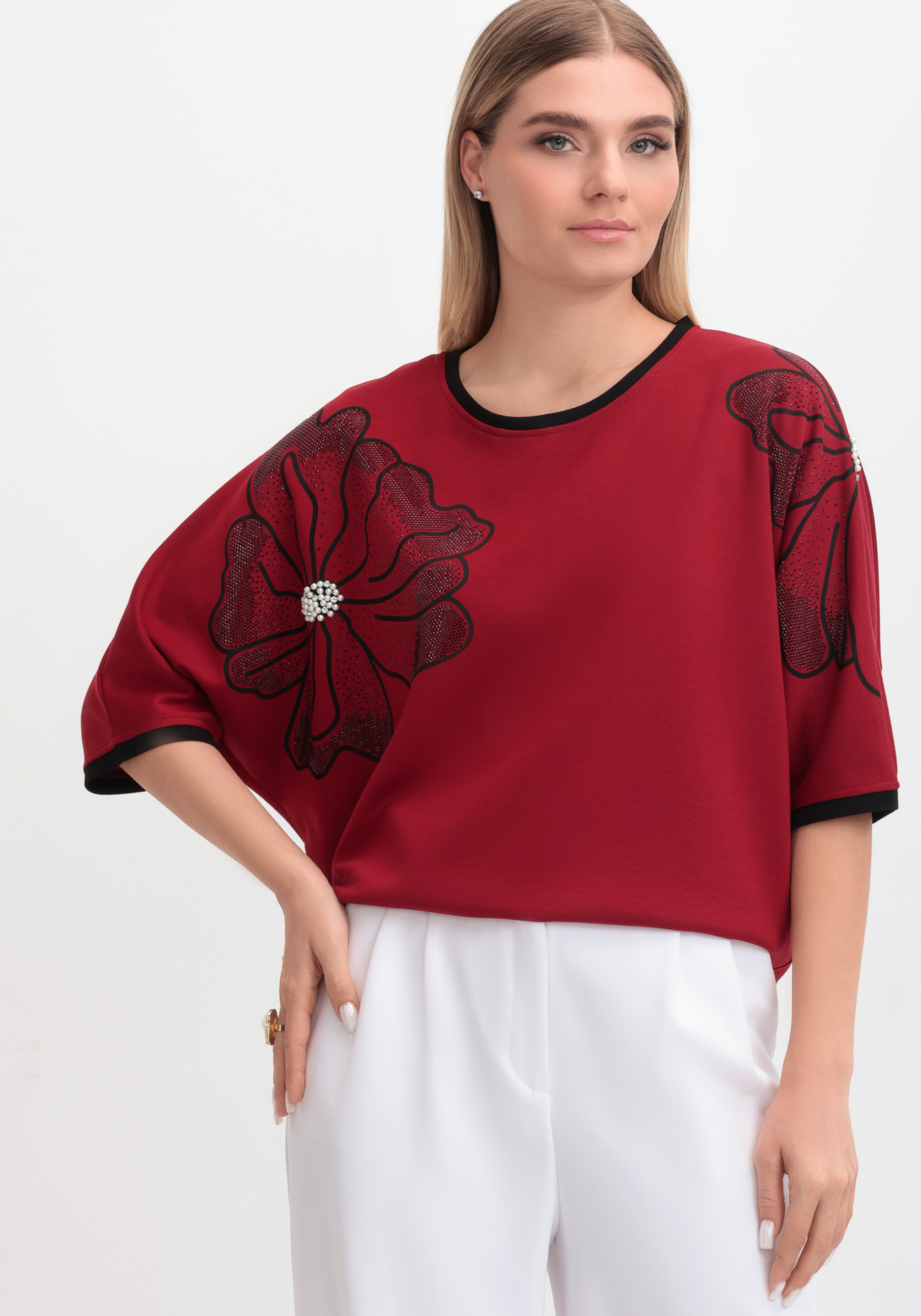 Блуза "Цветуший пион"