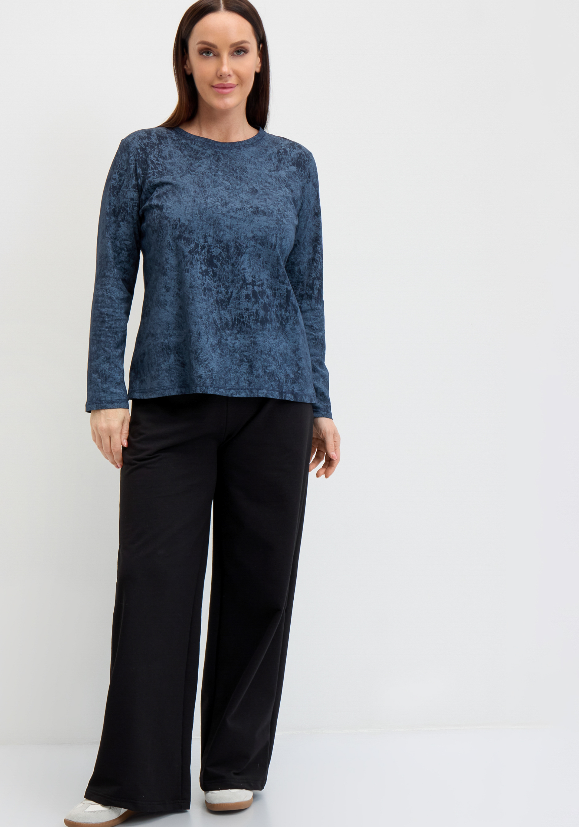 Брюки трикотажные широкие на резинке