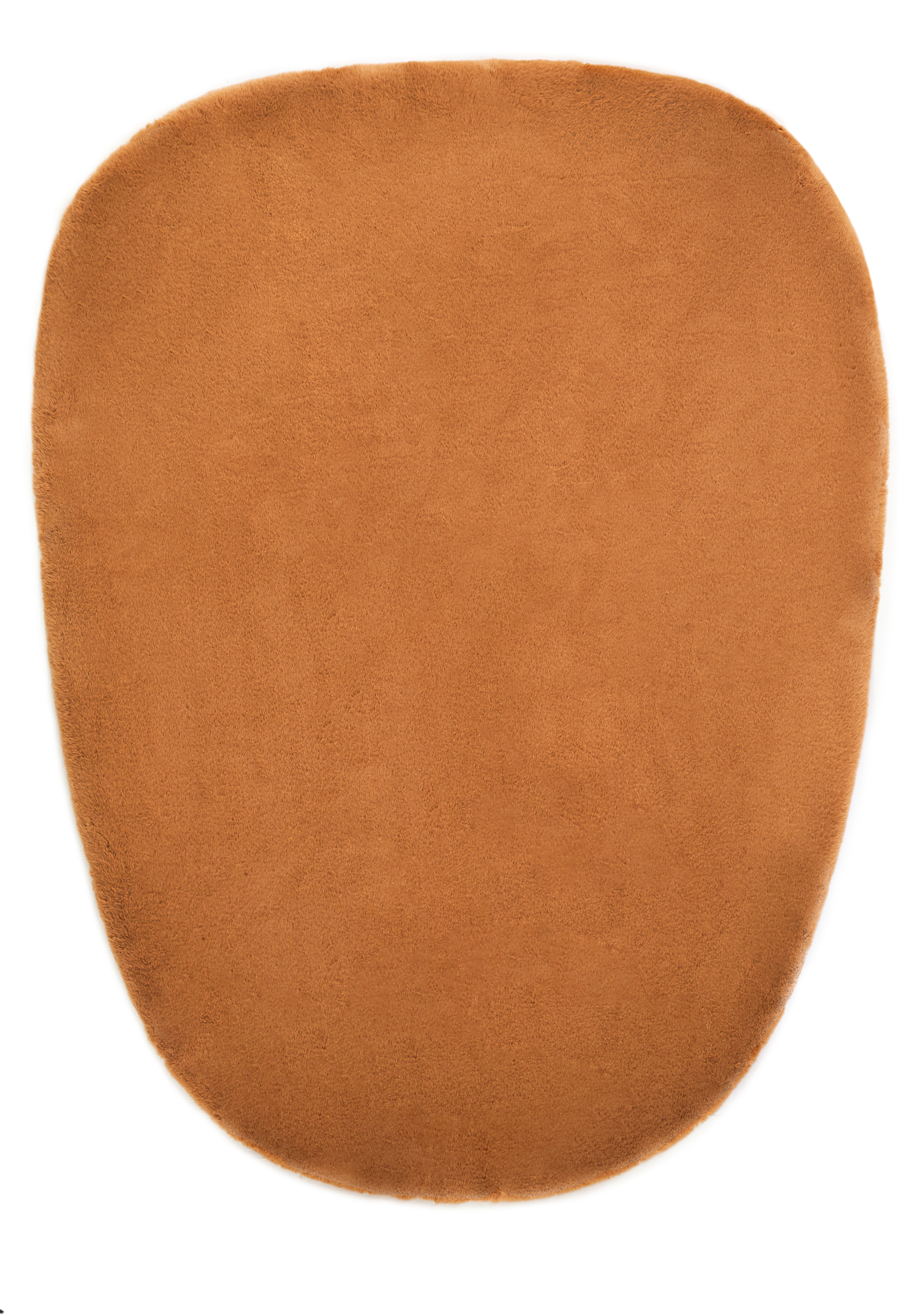 Ковер меховой овальный