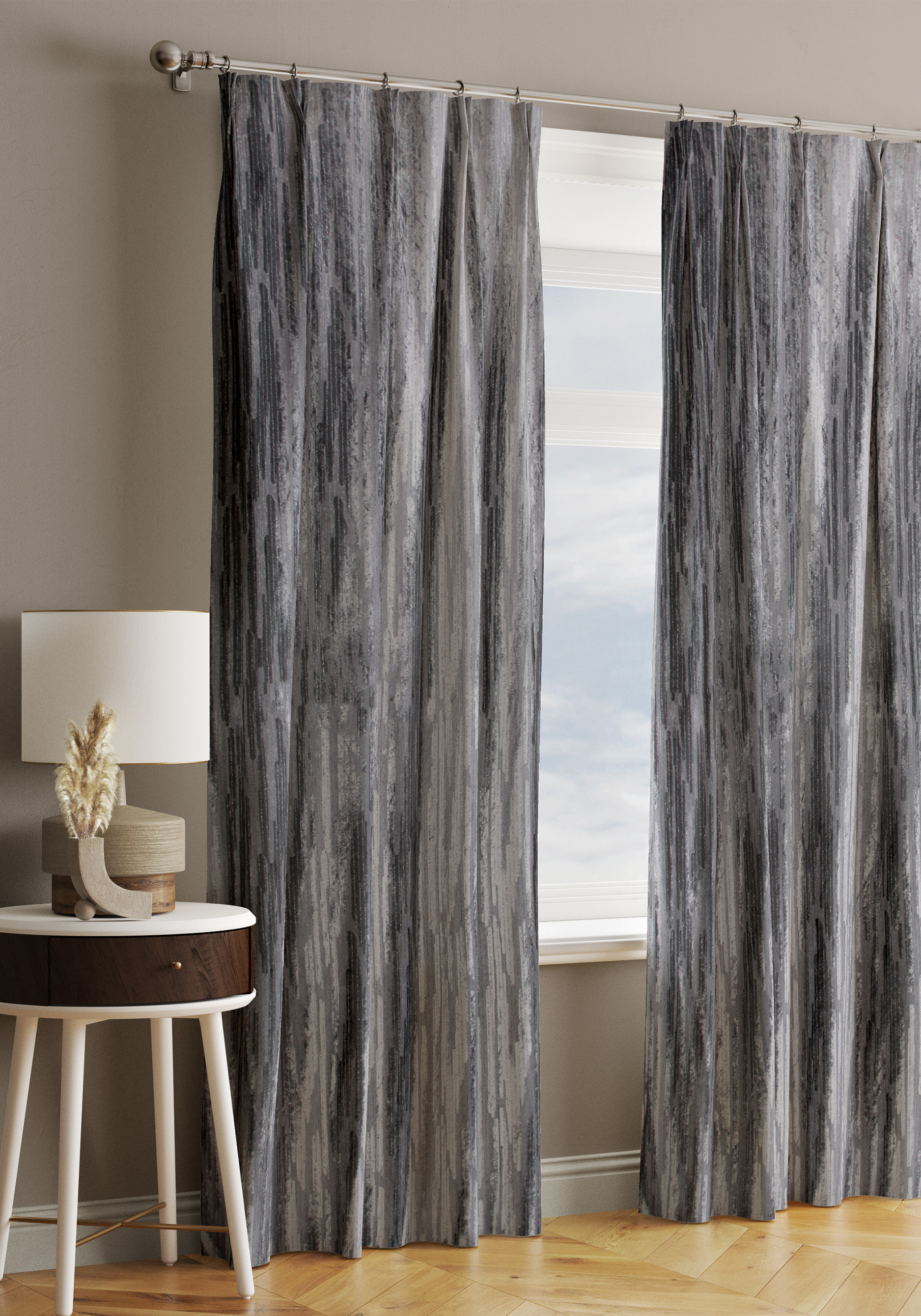 Портьера из бархата "Лунная дорожка"