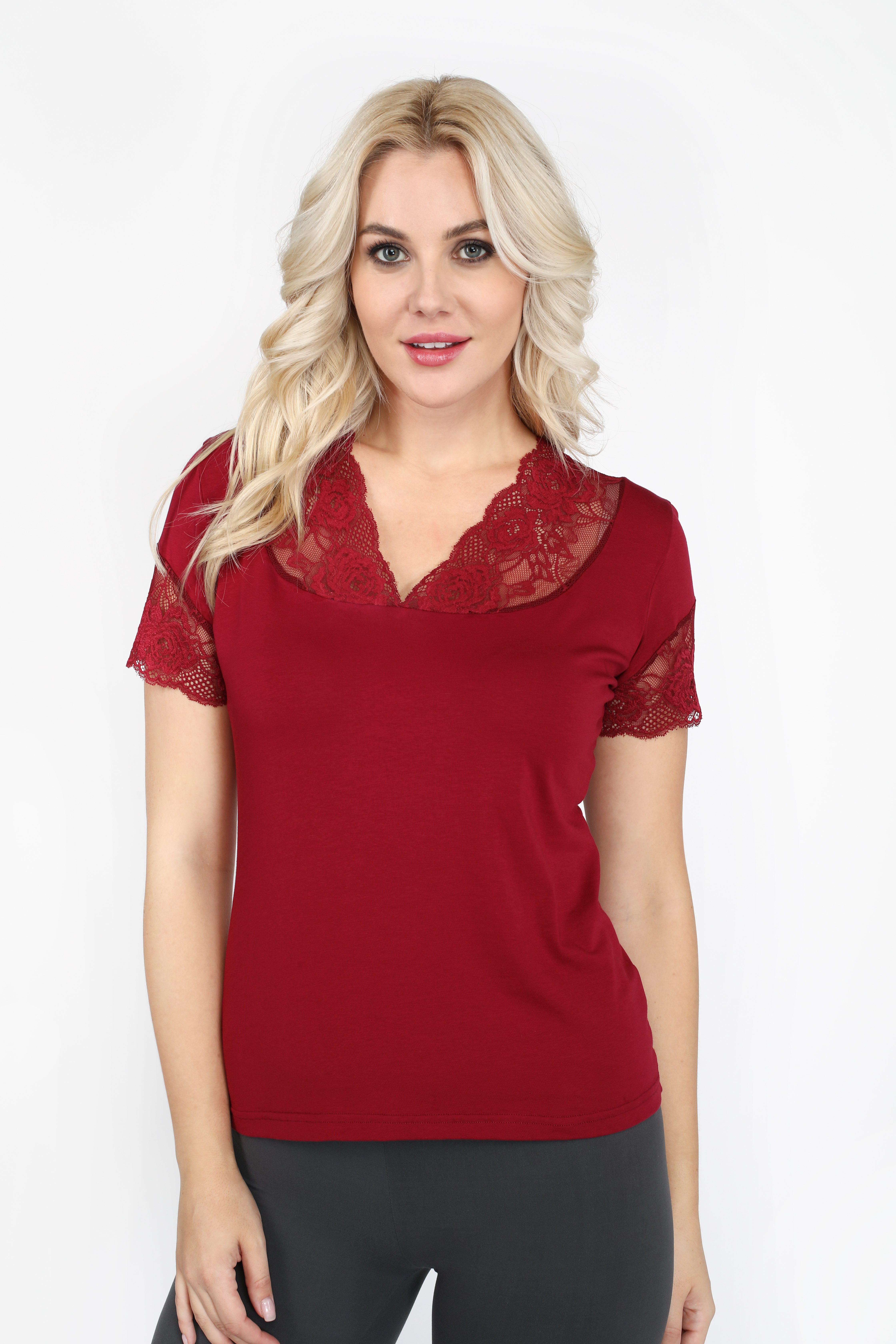 Майка женская с кружевом "Радмила"