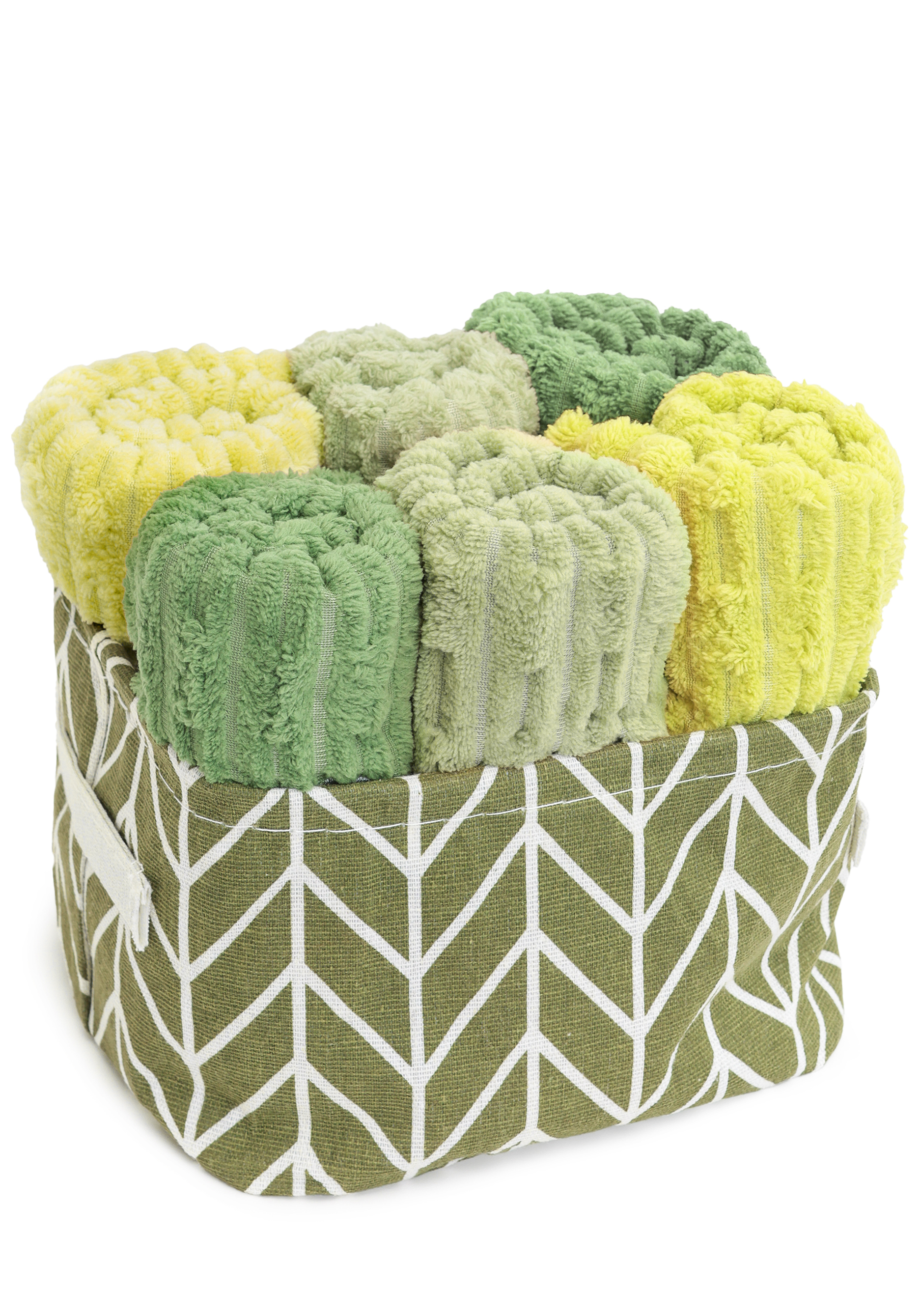 Полотенца в корзинке,  6 шт.