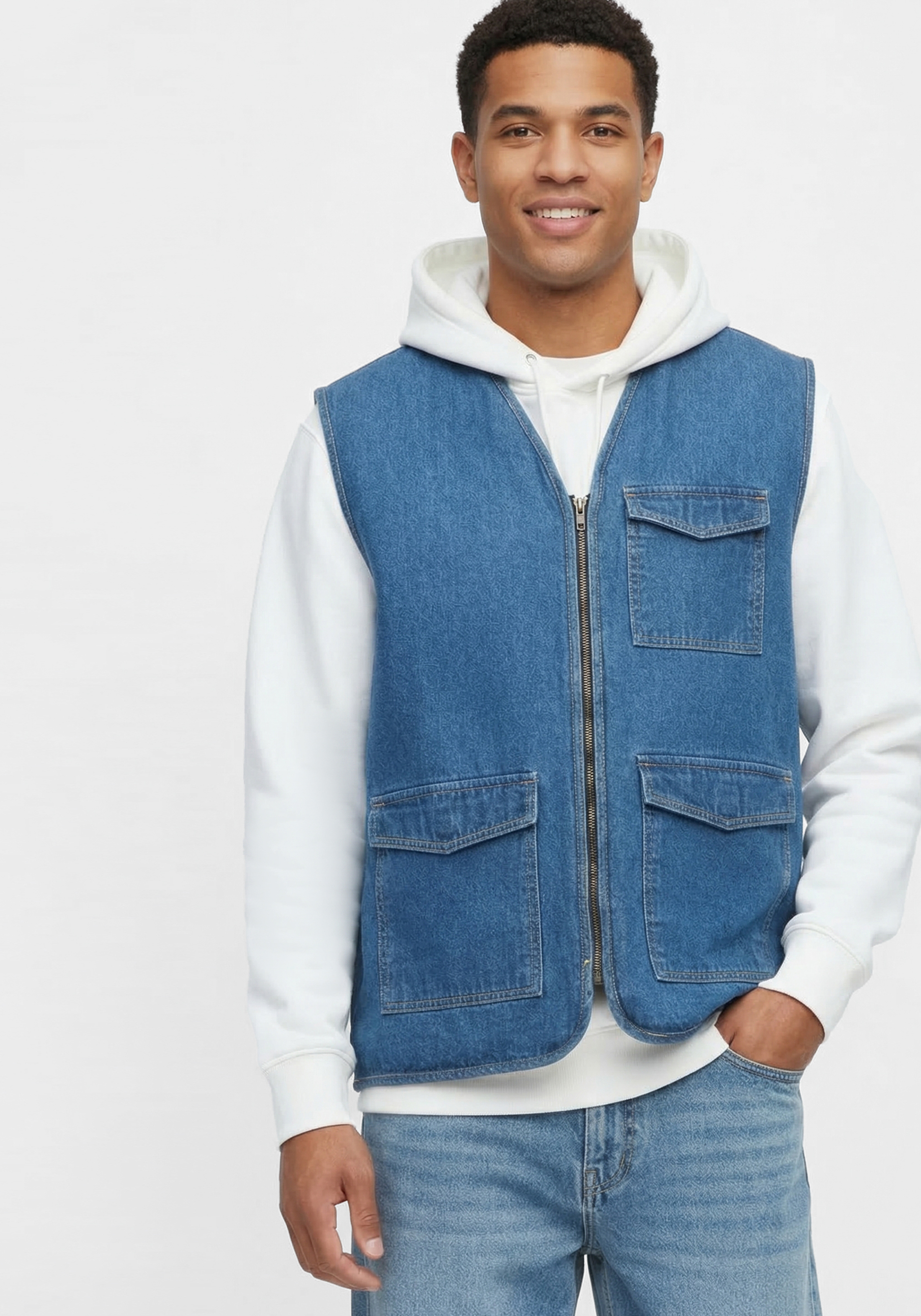 Жилет из джинсы "Бруно"