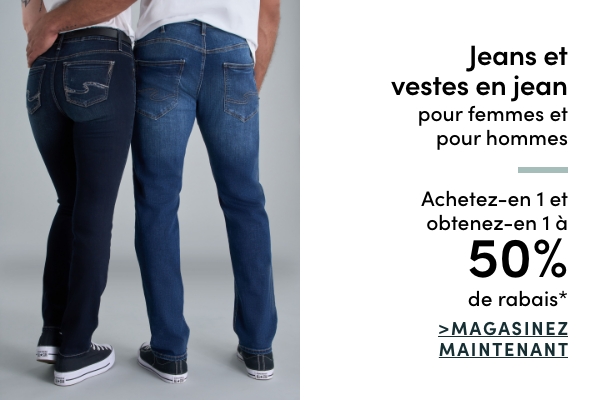 Women's + Men's Jeans + Jean Jackets Buy one get one 50% OFF*