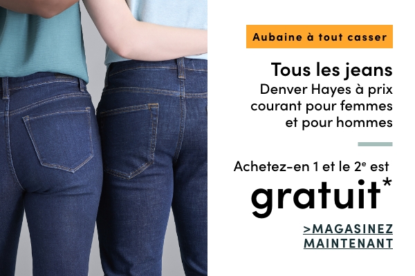 Door Crasher All Regular-Priced Women's + Men's Denver Hayes Jeans Buy one get one free*