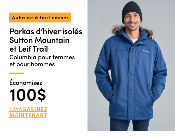 Door Crasher Wome's Sutton Moutain + Men's Leif Trail Columbia Insulated Parka Jackets Save $100