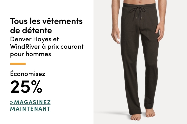 All Regular-Priced Men's Denver Hayes & WindRiver Loungewear Save 25%