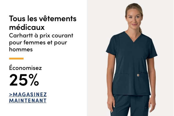 All Regular-Priced Women's + Men's Carhartt Scrubs Save 25%