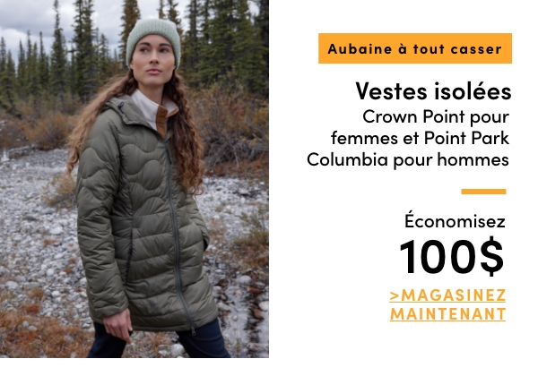 Door Crasher Women's Crown Point + Men's Point Park Columbia Insulated Jackets Save $100