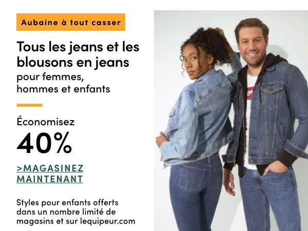 Door Crasher All Women's, Men's + Kids' Jeans + Jean Jackets Save 40%