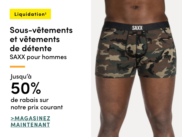 Clearance Men's SAXX Underwear & Loungewear, up to 50% off our original price 0%