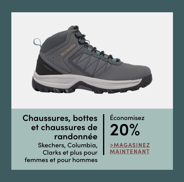 Women's + Men's Skechers, Columbia, Clarks & More Shoes, Boots & Hikers Save 20%