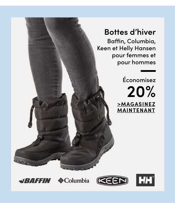 Women's + Men's Baffin, Columbia, Keen & Helly Hansen Winter Boots Save 20%