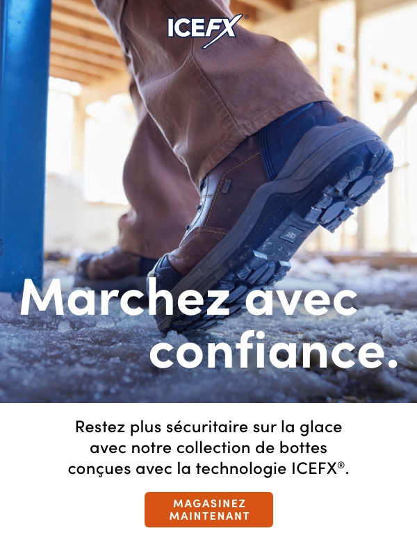 Walk confidently. Stay safer on the ice in our collection of boots made with ICEFX® technology.