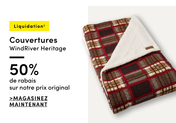 Clearance WindRiver Heritage Blankets, 50% off our original price