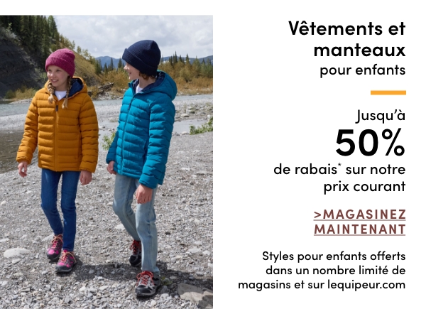 Kids' Clothing + Jackets Buy one get one 50% OFF*