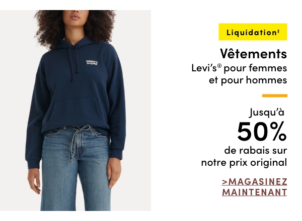 Clearance Women's + Men's Levi's Clothing Up to 50% off our original price 0%